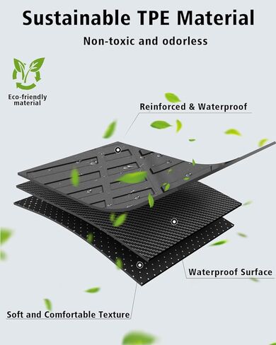 Floor Mats Fit for Subaru Forester Hybrid 2025 Trunk Mat with Backrest Mat All Weather TPE Rubber Cargo Liner Back Seat Protector Full Set for Forester 2025 Plug-in Hybrid Accessories, Black in Kuwait