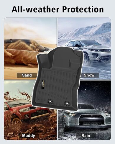 Floor Mats Fit for Subaru Forester Hybrid 2025 Trunk Mat with Backrest Mat All Weather TPE Rubber Cargo Liner Back Seat Protector Full Set for Forester 2025 Plug-in Hybrid Accessories, Black in Kuwait