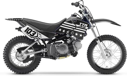 Graphics Kit for Yamaha TTR90 (2000-2008) USA Series Blue-shift 09 Mil - Dirt bike Custom Racing Graphics Decals Stickers Kit, no-plastics in Saudi Arabia