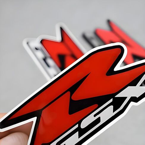 مجموعة ملصقات جانبية للدراجات النارية شارة لسوزوكي GSXR 1000 750 600 GSX-R K1 K2 K3 K4 K5 K6 K7 K8 K9 K10 شعار الشارات (برتقالي) in Kuwait