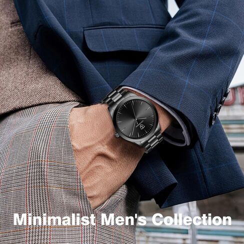 Mens Watch, Minimalist Fashion Watches for Men Waterproof Quartz Watch – Business Dress Men's Stainless Steel Watch - Best Gift for Men in Kuwait