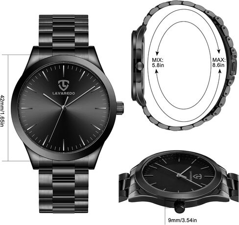 Mens Watch, Minimalist Fashion Watches for Men Waterproof Quartz Watch – Business Dress Men's Stainless Steel Watch - Best Gift for Men in Kuwait