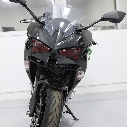أجنحة ALMART للدراجة النارية الهوائية ، جناح منقار أمامي معدّل ، تمديد فادح ، FIT FORKA WASAKI NINJA 500 2024+ CARBON in Kuwait