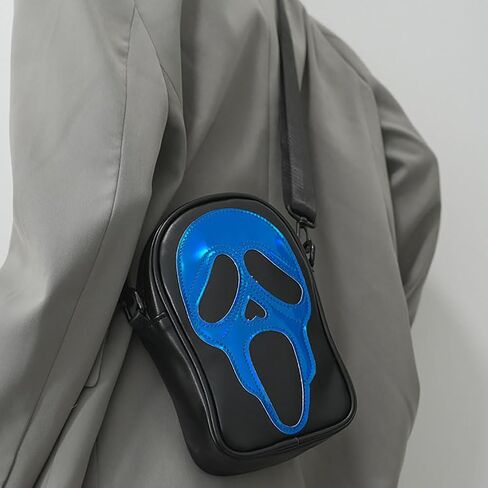 Halloween Crossbody Bag Reflective Ghost Face Purse for Women Men Halloween Accessories in Saudi Arabia