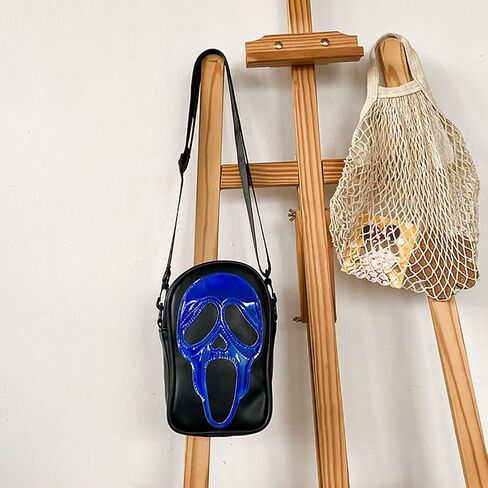 Halloween Crossbody Bag Reflective Ghost Face Purse for Women Men Halloween Accessories in Saudi Arabia