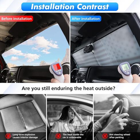 Jimen Compatible with 1997-2018 Jeep Wrangler TJ JK JKU, American USA Flag Auto Windshield Sunshade Window Sun Visor in Saudi Arabia