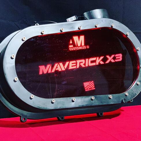 غطاء CVT واضح مع ضوء RGB لـ CAN AM Maverick X3 جميع الطرز غطاء القابض الخارجي in Saudi Arabia