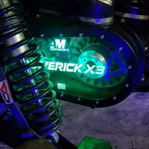 غطاء CVT واضح مع ضوء RGB لـ CAN AM Maverick X3 جميع الطرز غطاء القابض الخارجي in Saudi Arabia