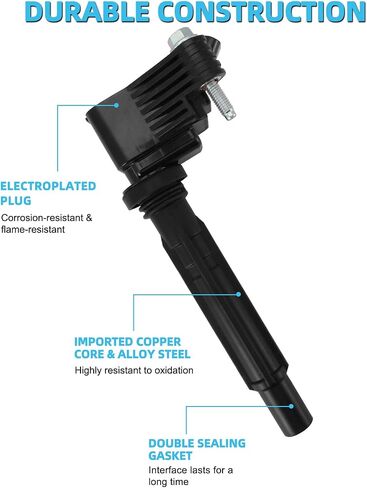 مجموعة من 4 UF839 Coil Coil Pack (2.0L) 2017-2020 لـ Alfa Romeo Giulia Stelvio ، Forjeep Cherokee Wrangler ، استبدل # GN10955-11B1 7805-1366 68211953AA 5C2385 50050430430 in Saudi Arabia