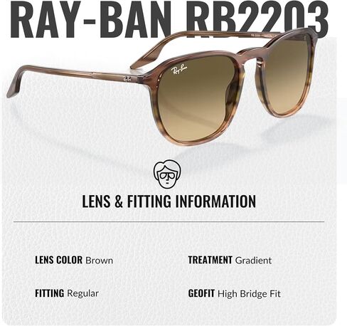 Ray-Ban RB2203 Square Shape Sunglasses with Official Eyewear Kit Bundle in Saudi Arabia