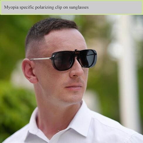 MONICE Fishing Clip on Flip up Polarized Sunglasses Fit Over Prescription Glasses Driving UV Protection Men Women in Saudi Arabia