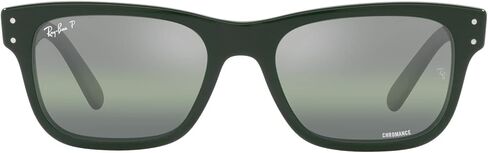 Ray-Ban Men RB2283F السيد Burbank Low Bridge تناسب النظارات الشمسية مستطيلة ، خضراء/خضراء خضراء مستقطبة ، 55 مم in Saudi Arabia