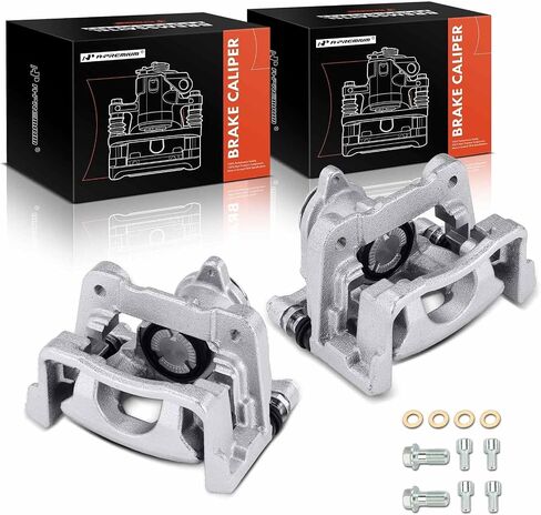 A-Premium Disc Brake Caliper Assembly with Bracket Compatible with Mazda 3 2017-2018, 3 Sport 2017-2018 - Rear Driver and Passenger - 2-PC set in Saudi Arabia