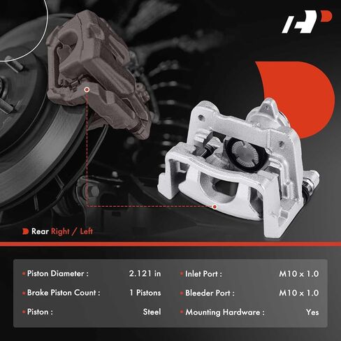 A-Premium Disc Brake Caliper Assembly with Bracket Compatible with Mazda 3 2017-2018, 3 Sport 2017-2018 - Rear Driver and Passenger - 2-PC set in Saudi Arabia