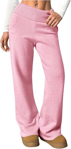 طية فيردوسا للسيدات فوق سروال صالة مرنة منخفضة الخصر ساق مستقيمة in Kuwait