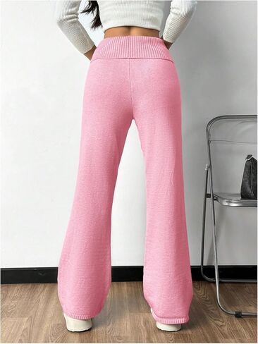 طية فيردوسا للسيدات فوق سروال صالة مرنة منخفضة الخصر ساق مستقيمة in Kuwait