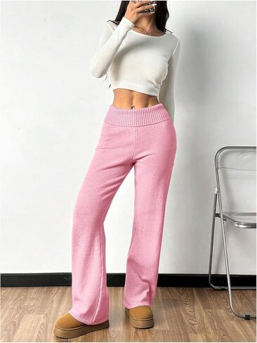 طية فيردوسا للسيدات فوق سروال صالة مرنة منخفضة الخصر ساق مستقيمة in Kuwait