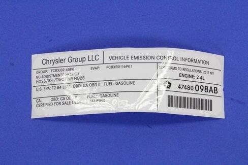 Mopar 47480098AB LABEL VEHICLE EMISSION CONTROL IN in Saudi Arabia