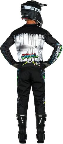 O'NEAL 2025 Element Rancid Jersey Adult Motocross Offroad Gear Combo (Black/White,Large/34) in Saudi Arabia