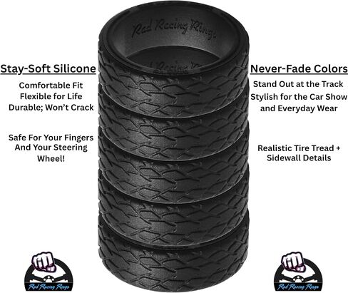 | Tire Tread Design Ring | Premium Silicone Wedding Ring or Band with Unique Pattern in Saudi Arabia