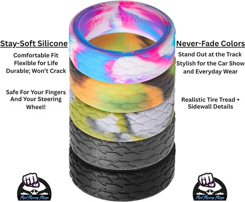 | Tire Tread Design Ring | Premium Silicone Wedding Ring or Band with Unique Pattern in Saudi Arabia