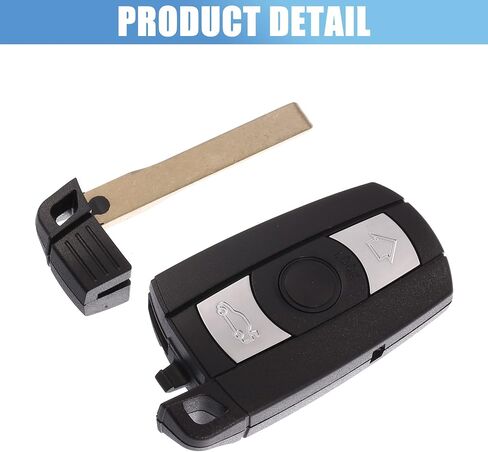 X AUTOHAUX Car Key Fob Shell 3 Button Remote Control Key Case Shell Keyless Entry Housing Replacement Black for BMW 325i 2006-2011 in Saudi Arabia