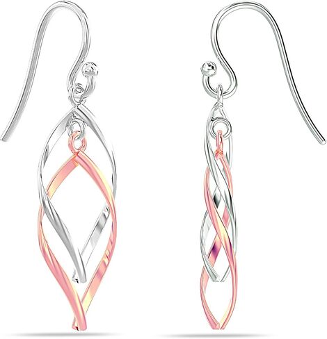 LECALLA 925 Sterling Silver Drop rapring | خفيفة الوزن كلاسيكي الخطي المسيل للدموع أقراط | المجوهرات الفضية ذات الأقراط in Saudi Arabia