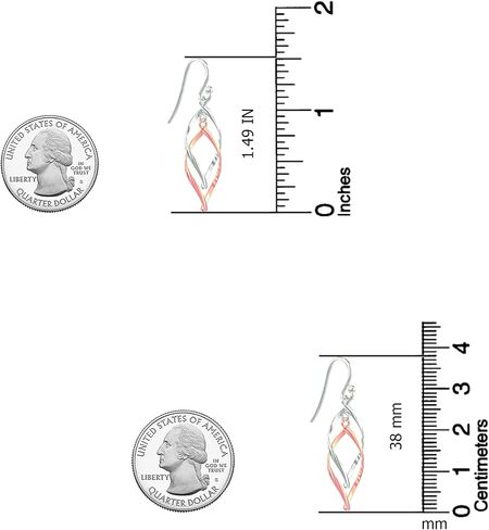 LECALLA 925 Sterling Silver Drop rapring | خفيفة الوزن كلاسيكي الخطي المسيل للدموع أقراط | المجوهرات الفضية ذات الأقراط in Saudi Arabia