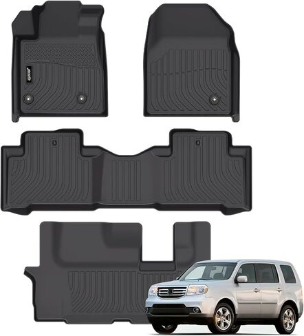 Jenofa-Floor Mats for Dodge Journey 2011-2020 Floor Liner Waterproof All Weather High Edge Protection Car Mats Custom Fit Journey Durable TPE Rubber Car Mat for Dodge Journey Accessories Black in Kuwait