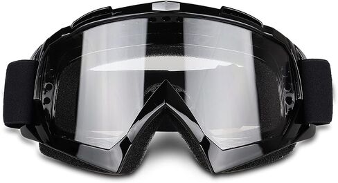 Dirt Bike Goggles for Men, Motorcycle Goggles for Women, ATV Goggles Ski Goggles for Youth, Motocross Goggle Off Road Goggles Fit Over Glasses Tear Off, Silver Lens in Kuwait