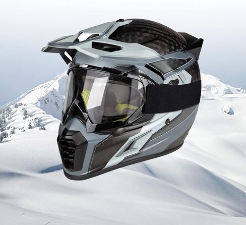 Dirt Bike Goggles for Men, Motorcycle Goggles for Women, ATV Goggles Ski Goggles for Youth, Motocross Goggle Off Road Goggles Fit Over Glasses Tear Off, Silver Lens in Kuwait