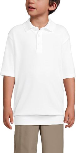 Lands' End School Uniform Big Kids Short Sleeve Banded Bottom Polo Shirt in Saudi Arabia
