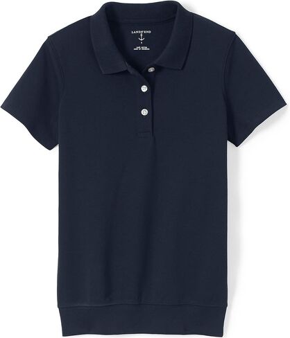 Lands' End School Uniform Big Kids Short Sleeve Banded Bottom Polo Shirt in Kuwait