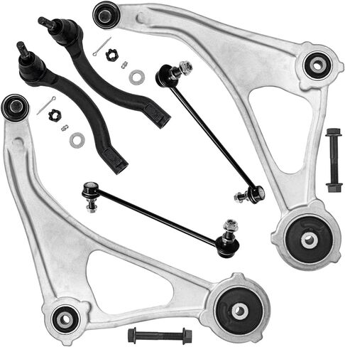 Detroit Axle-مجموعة أذرع التحكم السفلى في الأمام لعام 2015-2018 نيسان ألتيما ، 2016-2022 نيسان ماكسيما ، 2 أذرع التحكم السفلية مع مفاصل الكرة ، قضبان التعادل الخارجيين ، 2 روابط شريط التأثير in Saudi Arabia