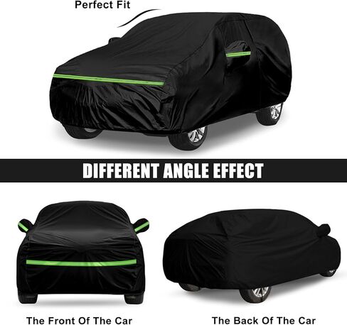 Waterproof Car Cover Compatible with Toyota 4Runner 2002-2020 2021 2022 2023, 210T Car Covers with Zipper Door Reflective Strips Lock for Snow Rain Sun Dust Protection in Kuwait