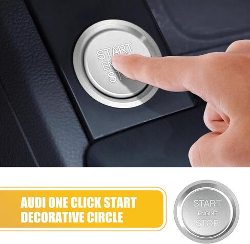 2 PCS Car Button Starter Cover, Ignition Ring Cover Interior Modification, Engine Button Decoration, Universal for Most Cars (Red) in Kuwait