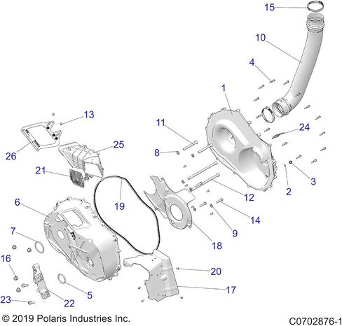 Polaris RZR Clutch Cover Assembly, Outer, Compatible with Polaris Models, Genuine OEM Part 2637168, Qty 1 in Saudi Arabia