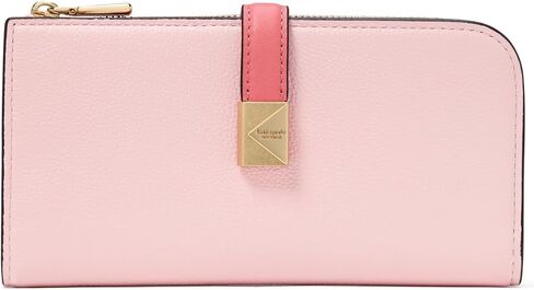 Kate Spade New York Deco Colordblected Leather Leather محفظة ضئيلة ، حليب Multi Multi in Kuwait
