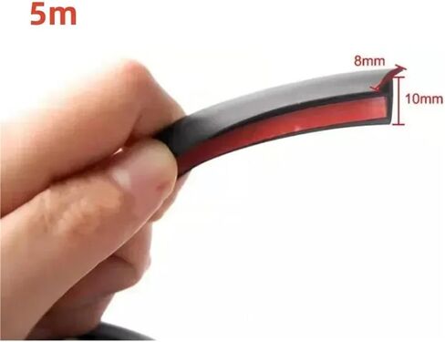 5M سيارة ختم الشريط T stark صغير مائل مائل ختم Weatherstrip المصد ، Fender Fender Flare Arch Trim Sealants (الأسود 5M) in Saudi Arabia