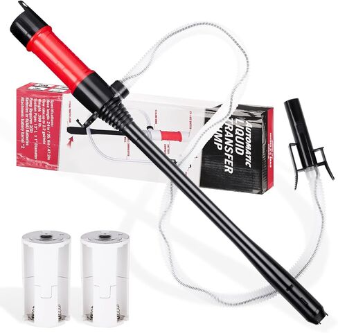 مضخة نقل وقود أوتوماتيكية محمولة، مستخرج زيت تدفق 2.6 جالون في الدقيقة مع توقف تلقائي، مضخة نقل بنزين مثالية سهلة الاستخدام مضخة وقود يدوية، للغاز والوقود والديزل ونقل المياه in Kuwait