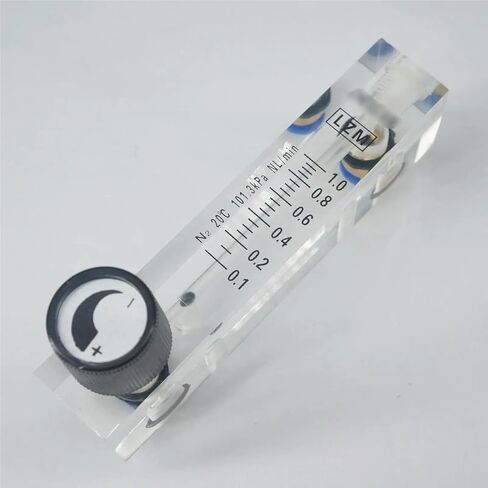 1pcs 0.1-25lpm أنبوب ملائمة O.D 6mm N2 مقياس تدفق النيتروجين مع صمام LZM-6T (0.5-5 LPM) in Kuwait