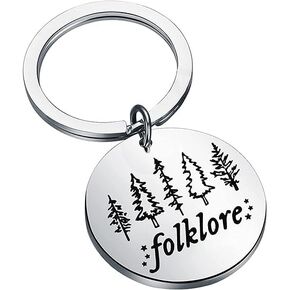 ألبوم BWESOO Silver Music Gift Folklore Keychain ألبوم مستوحى من مغني الهدايا المشجعين Carke -key -keyyrings وسلاسل المفاتيح in Kuwait