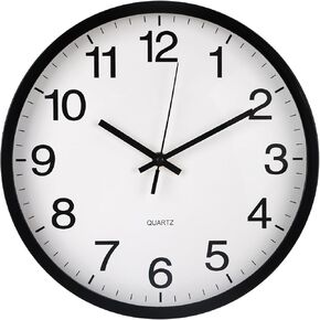 ساعة الحائط غير المحسوبة ديكور حركة الكوارتز الصامتة على مدار الساعة الحديثة طرازًا بسيطًا حول الساعات من البلاستيك للمنزل/المكتب/المدرسة/غرفة المعيشة/غرفة نوم/مطبخ (أحمر ، 12 بوصة) in Kuwait