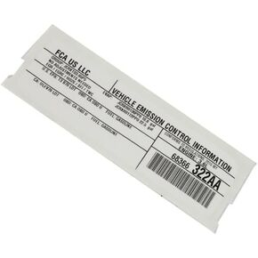 Mopar 68366322AA LABEL VEHICLE EMISSION CONTROL IN in Saudi Arabia