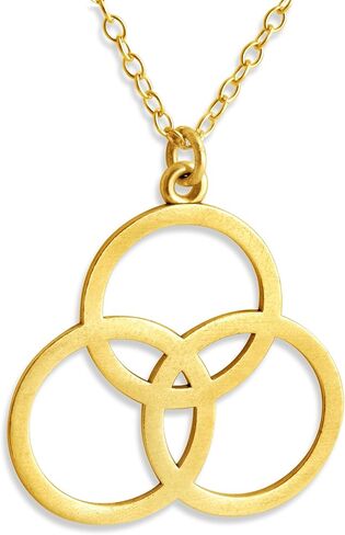 حلقات Borromean الفضية المطلية بالذهب 3 دوائر رمز لقلادة قلادة دينية ترينيتي كريستيان ترينيتي in Kuwait
