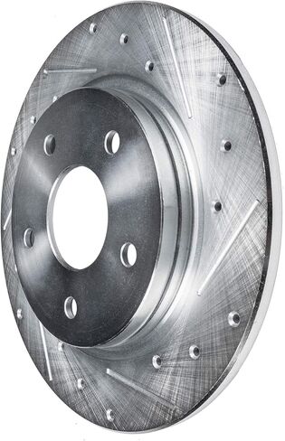 Detroit Axle - Rear Brake Kit for 2013-2017 Buick Regal 2013-2015 Chevy Malibu 2016 Malibu Limited, Drilled and Slotted Disc Brakes Rotors Ceramic Brake Pads Replacement : 11.50" inch Rotors in Saudi Arabia