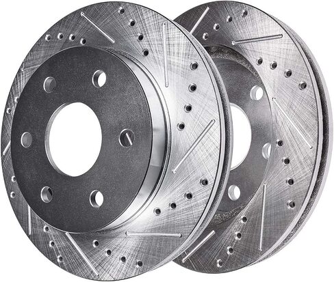 Detroit Axle - Brake Kit for 2005-2019 Nissan Frontier Xterra 2009-2012 Suzuki Equator 11.65" inch Front and 11.26" inch Rear Drilled Disc Brake Rotors Ceramic Brakes Pads Replacement in Saudi Arabia