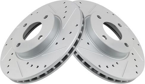 TRQ Front Brake Pad & Rotor Kit Premium G-Coated Ceramic Compatible with 2018-2022 Nissan Kicks 2020-2022 Versa in Saudi Arabia