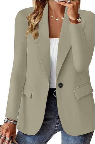 Blazers for Women 2025 أعمال عمل عارضة ملابس غير رسمية طويلة الأكمام in Saudi Arabia