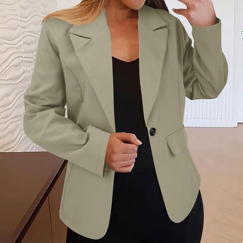 Blazers for Women 2025 أعمال عمل عارضة ملابس غير رسمية طويلة الأكمام in Saudi Arabia